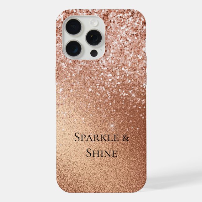 Funda Para iPhone Brillo de oro rosa (Reverso )