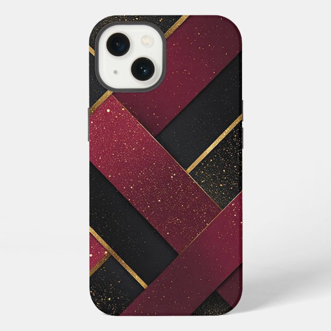 Funda Para iPhone Brillo dorado abstracto (Reverso )