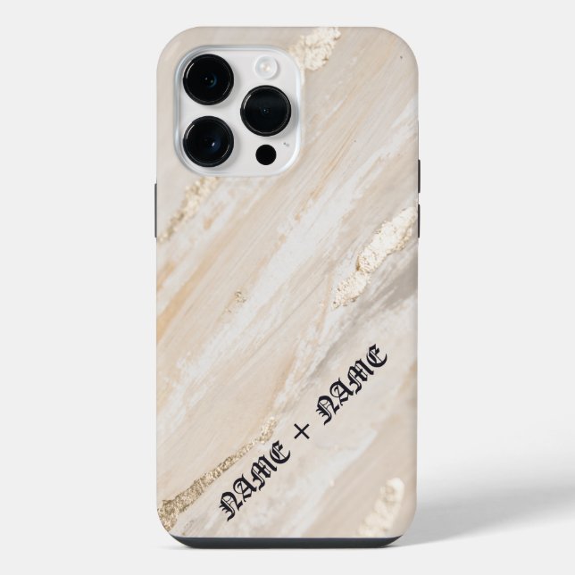 Funda Para iPhone Brillo dorado marrón elegante (Reverso )