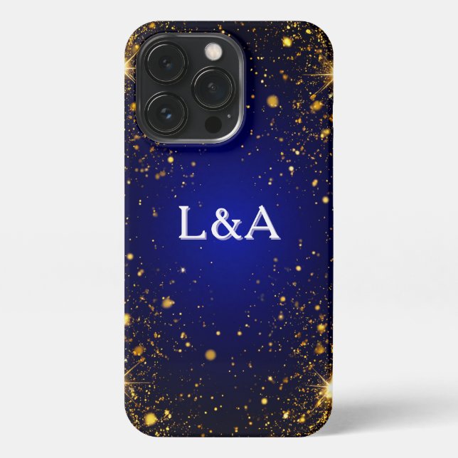 Funda Para iPhone Brillo Dorado y Destellos (Reverso)