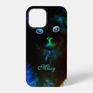 Funda Para iPhone 12 Pro Brillo En El Gato Oscuro
