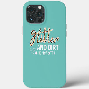 Funda Para iPhone 13 Pro Max Brillo Y Suciedad Mamá De Ambos Leopardo