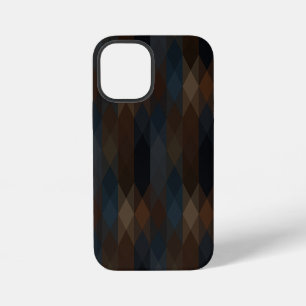 Funda Para iPhone 12 Mini bronce y geométrico azul