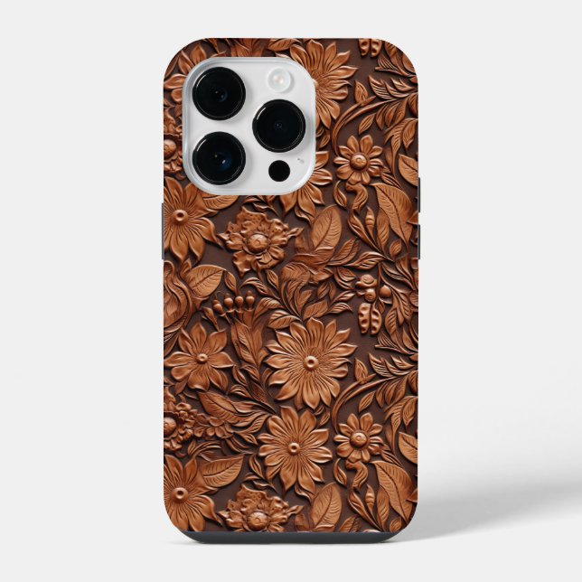 Funda Para iPhone Brown Boho Floral (Reverso )