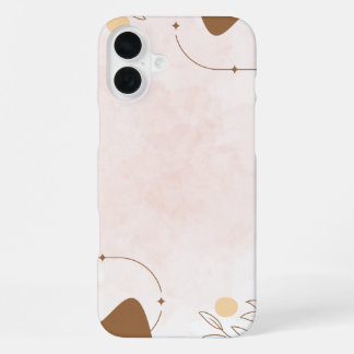Funda Para iPhone 16 Plus Brown Cream Aesthetic Floral Linktree |
