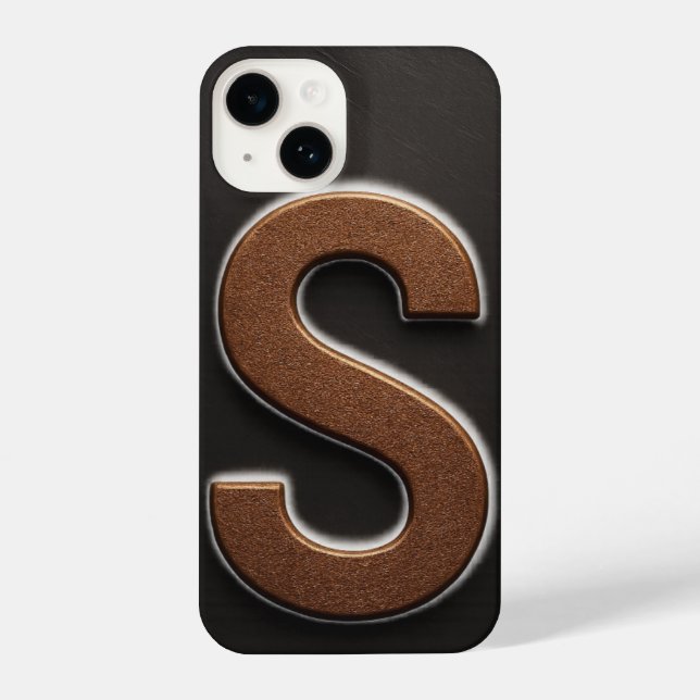 Funda Para iPhone “Brown Phone Cover with Bold Black S Trendy (Reverso )