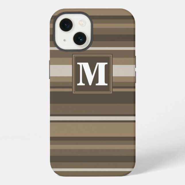 Funda Para iPhone Brown stripes Case-Mate iPhone case (Reverso )
