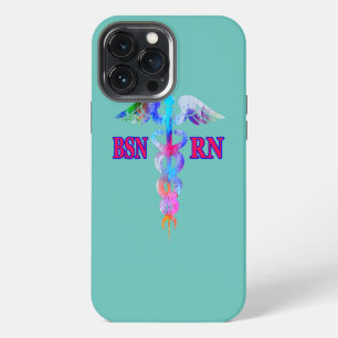 Funda Para iPhone 13 Pro Max BSN Registered Nurse RN Caduceus Nursing Emblem