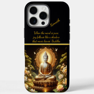 Funda Para iPhone 16 Pro Max Buda dorado en la naturaleza tranquila