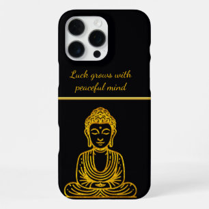 Funda Para iPhone 16 Pro Max Buda dorado en pose pacífica