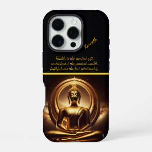 Funda Para iPhone 16 Pro Buda dorado en serena meditación