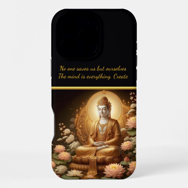 Funda Para iPhone Buda entre flores de loto. (Reverso )
