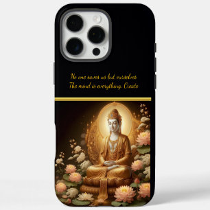 Funda Para iPhone 16 Pro Max Buda entre flores de loto.