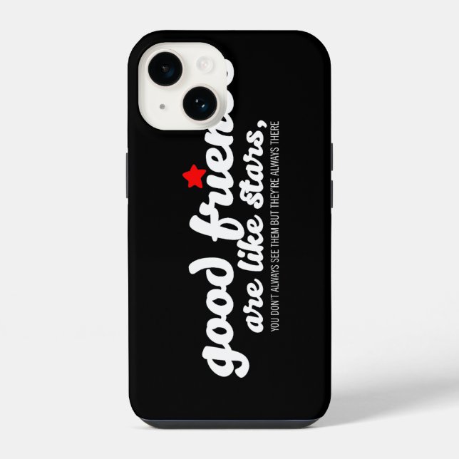 Funda Para iPhone Buenos amigos son como estrellas (Reverso )