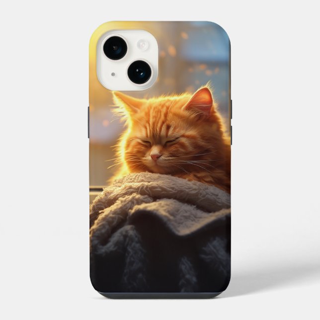 Funda Para iPhone Buenos días gato (Reverso )