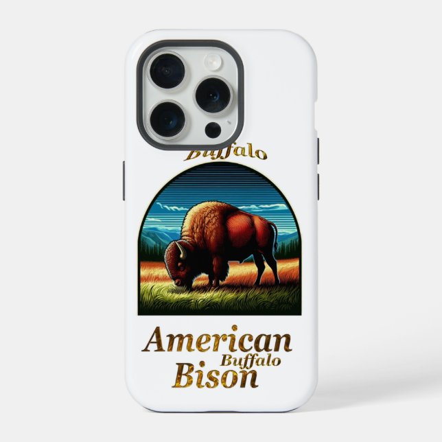 Funda Para iPhone Búfalo americano (Reverso )