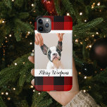 Funda Para iPhone 11Pro Max Búfalo Rojo Tapado Y Woofmas De Cerezo Con Foto De<br><div class="desc">Búfalo Rojo Tapado Y Woofmas De Cerezo Con Foto De Perro</div>