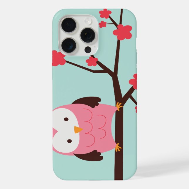 Funda Para iPhone Búho de primavera de corte (Reverso )