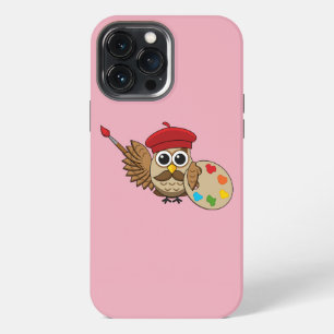 Funda Para iPhone 13 Pro Max Búho Dibujante Cartoon Adorable