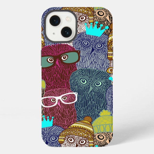 Funda Para iPhone Búho en corona (Reverso )