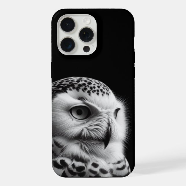Funda Para iPhone Búho Nival en Blanco y Negro (Reverso )