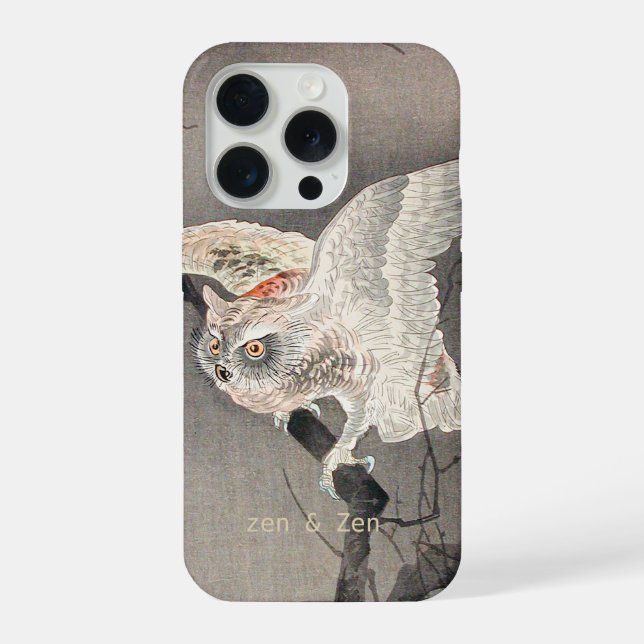 Funda Para iPhone Búho Nocturno I Arte Japonés I  (Reverso )