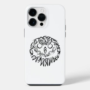 Funda Para iPhone 14 Pro Max Búho Tribal Blanco y Negro