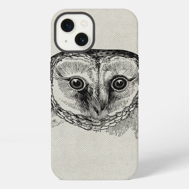 Funda Para iPhone Búho Vintage (Reverso )