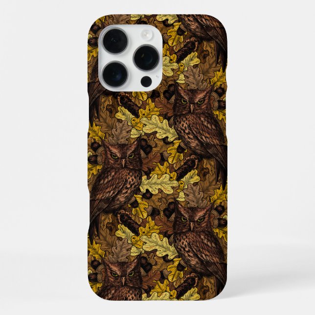 Funda Para iPhone Búhos de otoño (Reverso )