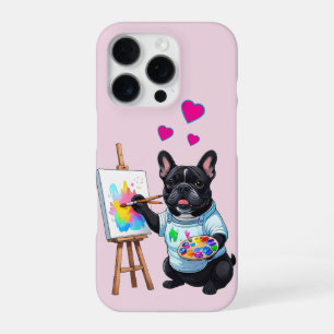 Funda Para iPhone 16 Pro Bulldog Francés Artista French Bulldog