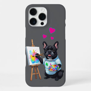 Funda Para iPhone 16 Pro Max Bulldog Francés Artista French Bulldog