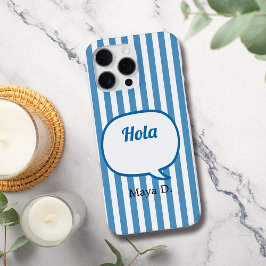Funda Para iPhone 16 Pro Max Burbuja de las franjas azules