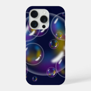 Burbujas de jabón iridiscentes vibrantes en iPhon