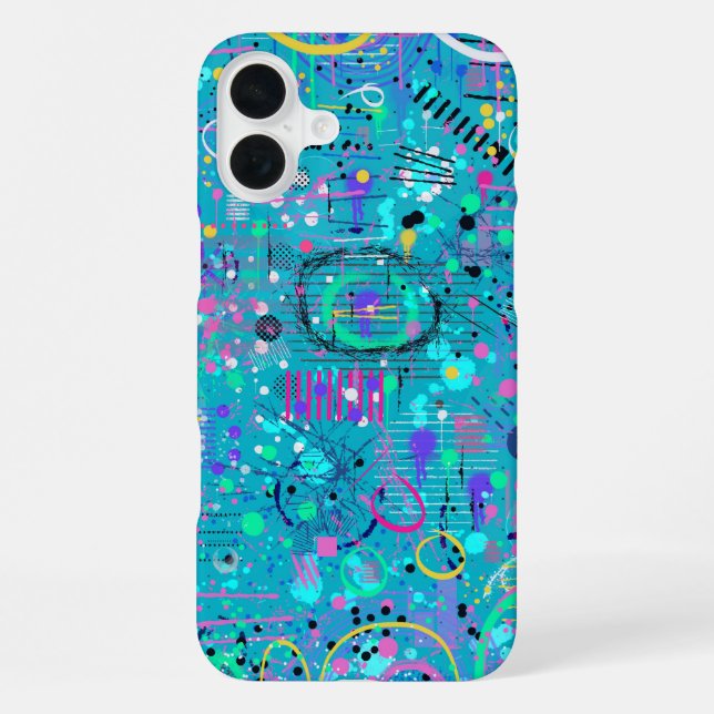 Funda Para iPhone Burbujas del Océano: Arte Maximalista (Reverso )