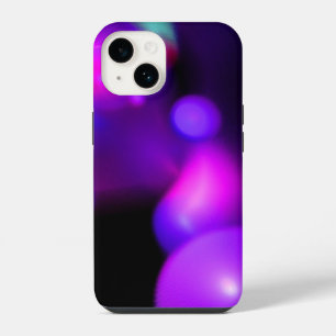 Funda Para iPhone 14 BURBUJAS FRACTALES DE COLOR ROSA FUCsia PURPURA EN