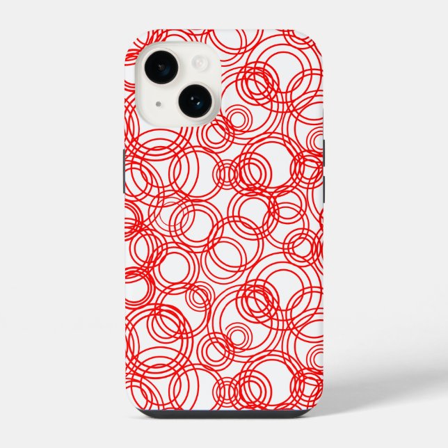 Funda Para iPhone Burbujas rojas (Reverso )