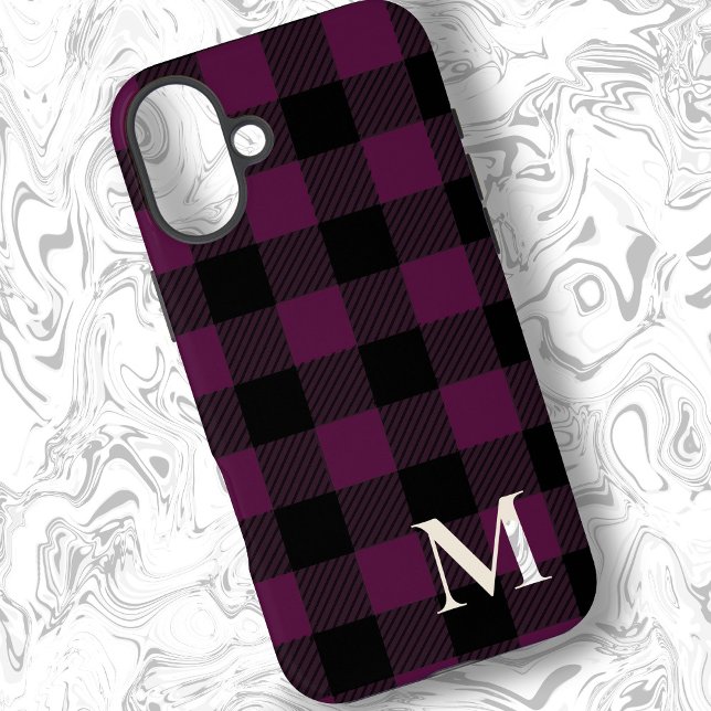 Funda Para iPhone Burgundy Buffalo Plaid Check (Subido por el creador)