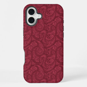 Funda Para iPhone 16 Plus Burgundy Paisley