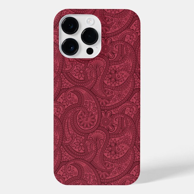 Funda Para iPhone Burgundy Paisley (Reverso)