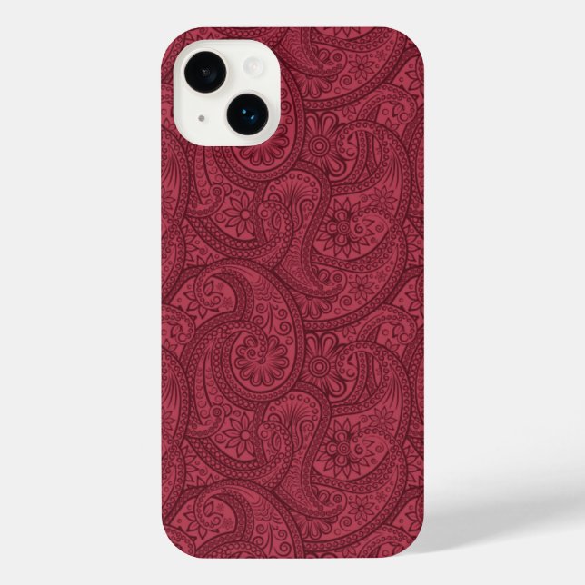 Funda Para iPhone Burgundy Paisley (Reverso )
