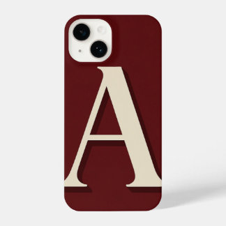 Funda Para iPhone 14 Burgundy Phone Case with Bold Trendy