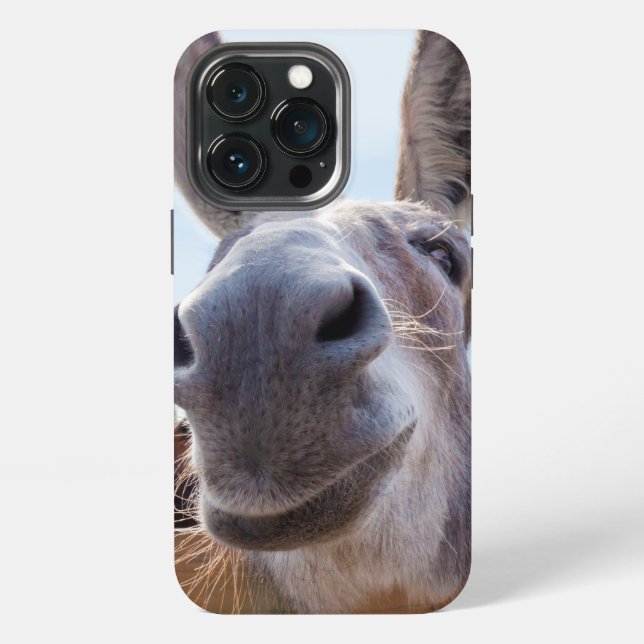Funda Para iPhone Burro sonriente con sonrisa tonta (Reverso )