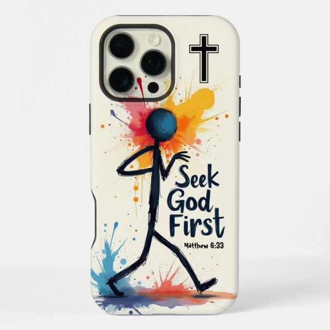 Funda Para iPhone Busca a Dios Primero  (Reverso )