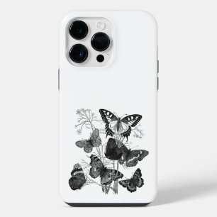 Funda Para iPhone 14 Pro Max Butterflie negro y blanco