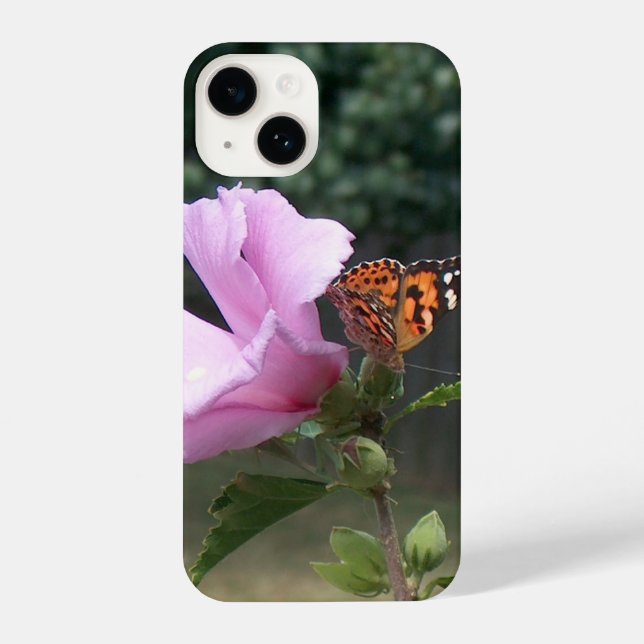 Funda Para iPhone Butterfly on Rose of Sharon iPhone Case (Reverso )