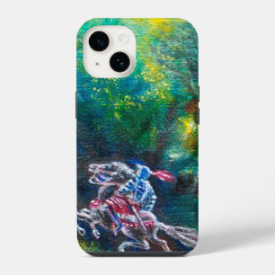 FUNDA PARA iPhone 14 CABALLERO LANCELOT, MONTANDO A CABALLO EN BOSQUE V