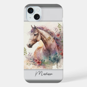 Caballo acuático moderno Nombre personalizado rosa
