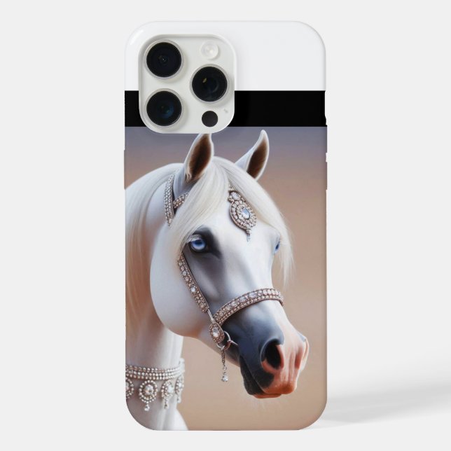 Funda Para iPhone Caballo Arábigo Blanco (Reverso )