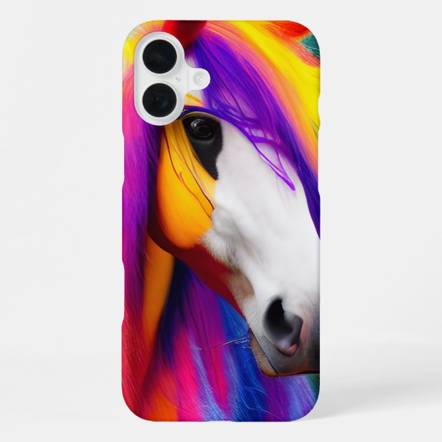 Funda Para iPhone Caballo Colorido (Reverso )