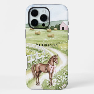 Funda Para iPhone 16 Pro Max Caballo de camino rural